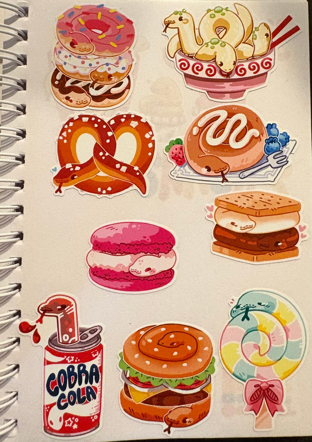 Customer photo review of Snake Snacks Sticker Sheet