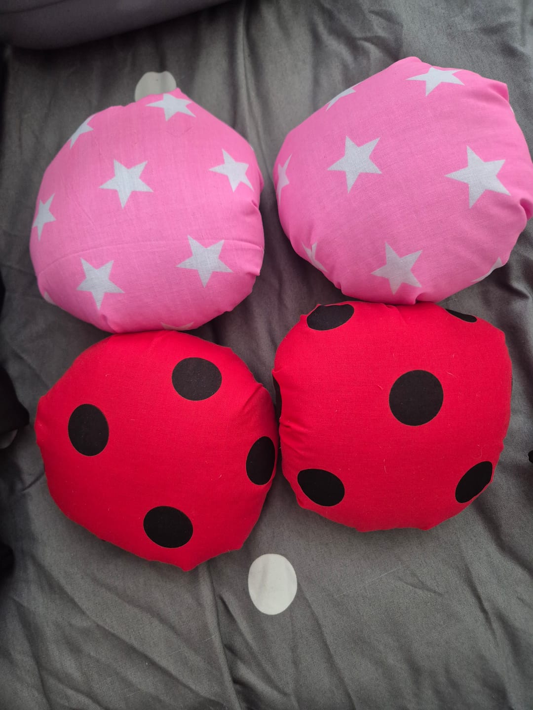Customer photo review of Large Polka Dot Polycotton Fabric