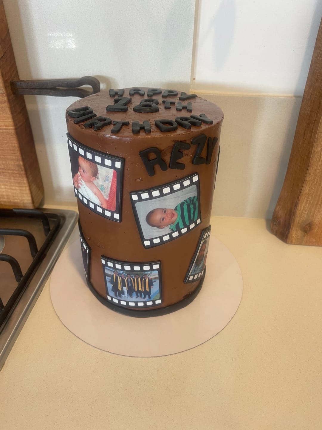 Customer photo review of Film Reel - Custom Edible Icing Image