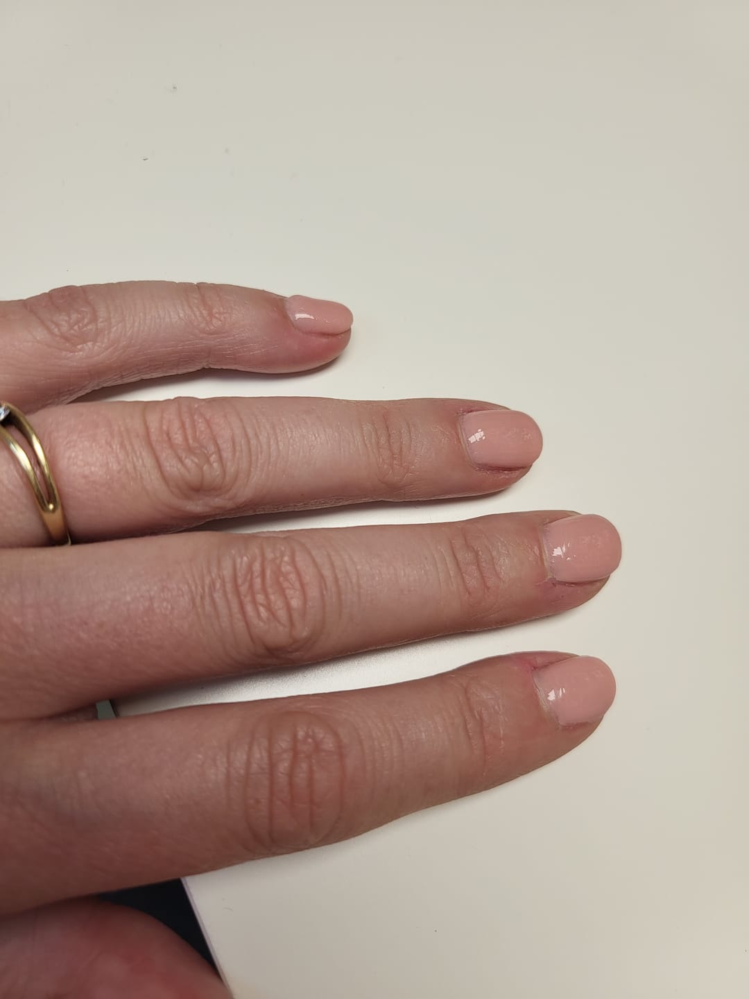 Customer photo review of Peach Sorbet Dipping Powder
