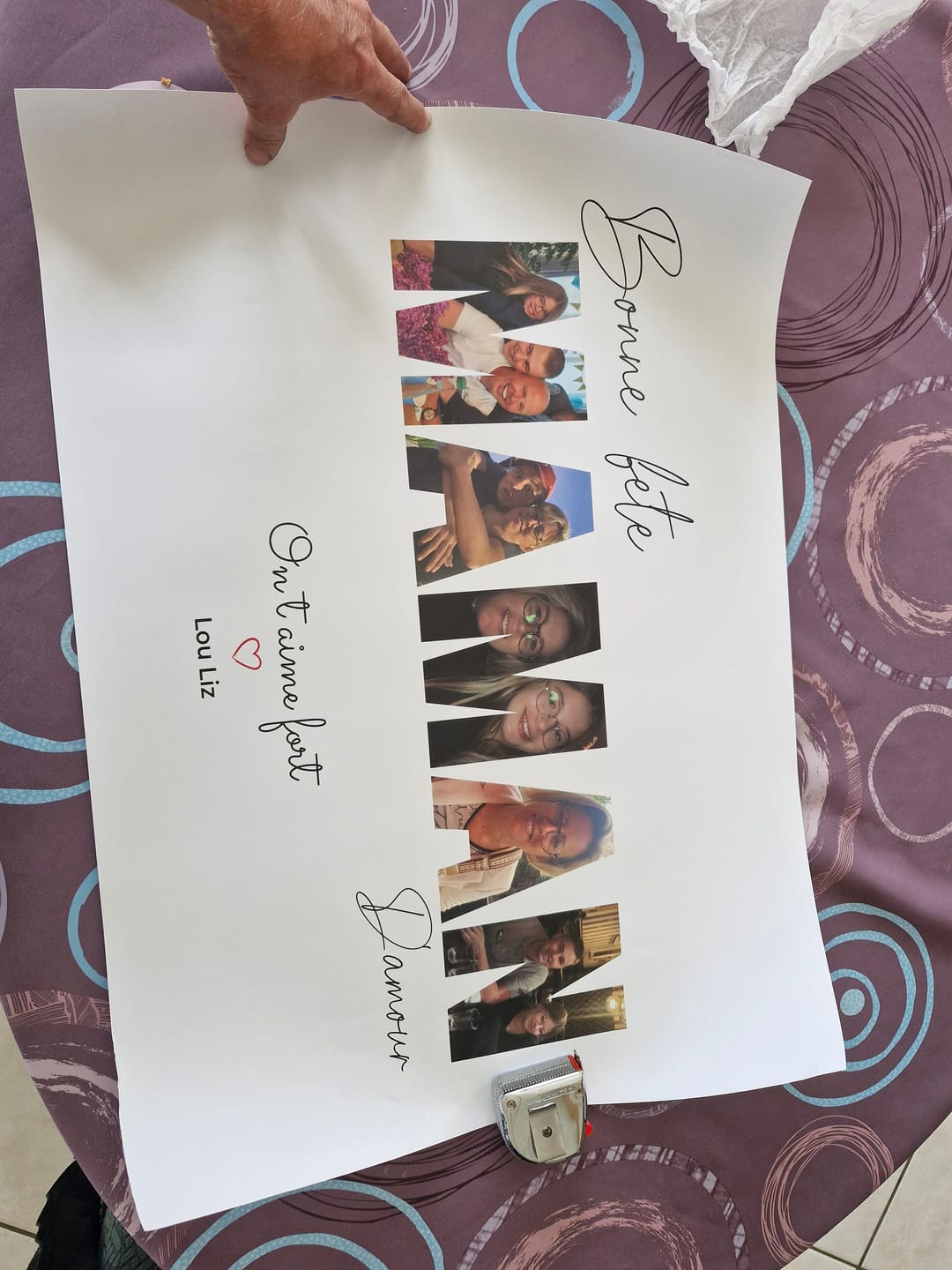 Customer photo review of Bonne fête Maman - Affiche Personnalisée