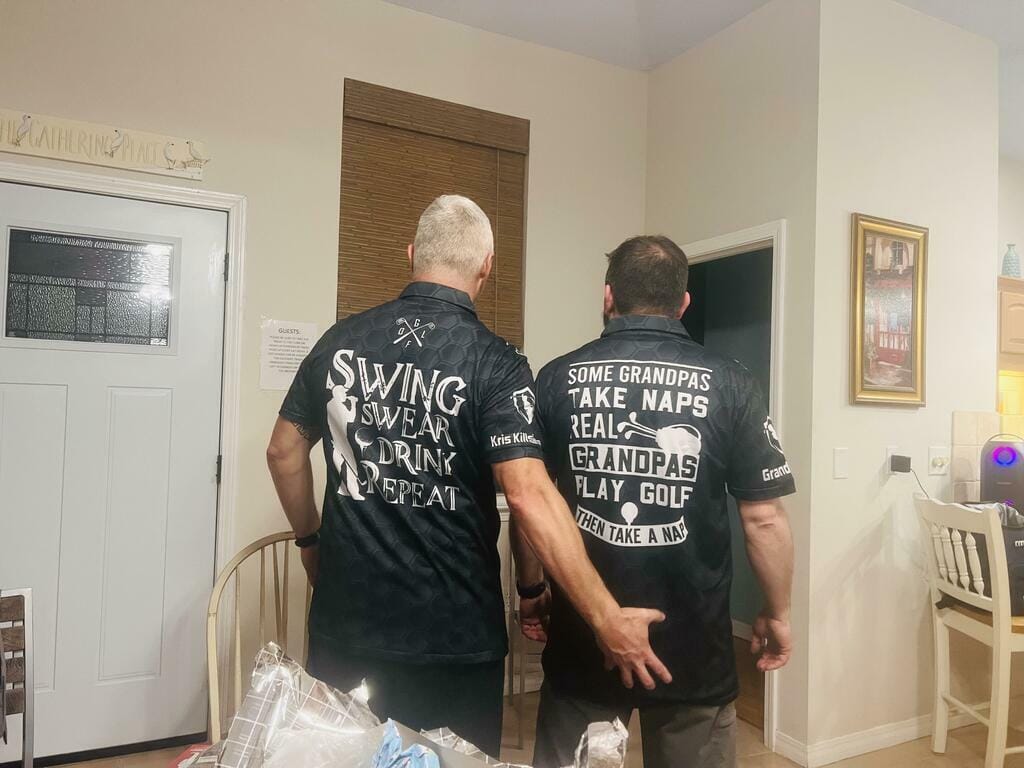 Customer photo review of Swing Swear Drink American Polo Shirt GM0001