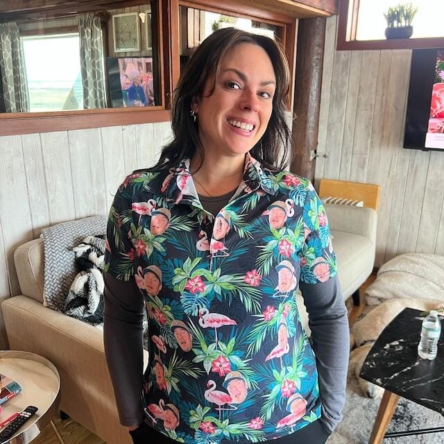Customer photo review of Custom Polo Shirt for Men Women Personalized Face Polo Shirt Photo Text Golf Bachelor Party Shirts Anniversary Birthday Fathers Day Gift ET0003