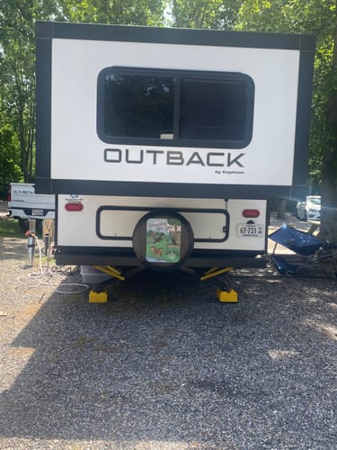 Customer photo review of Custom Spare Tire Cover for Jeep, RV, Bronco Camper, Trailer, & More