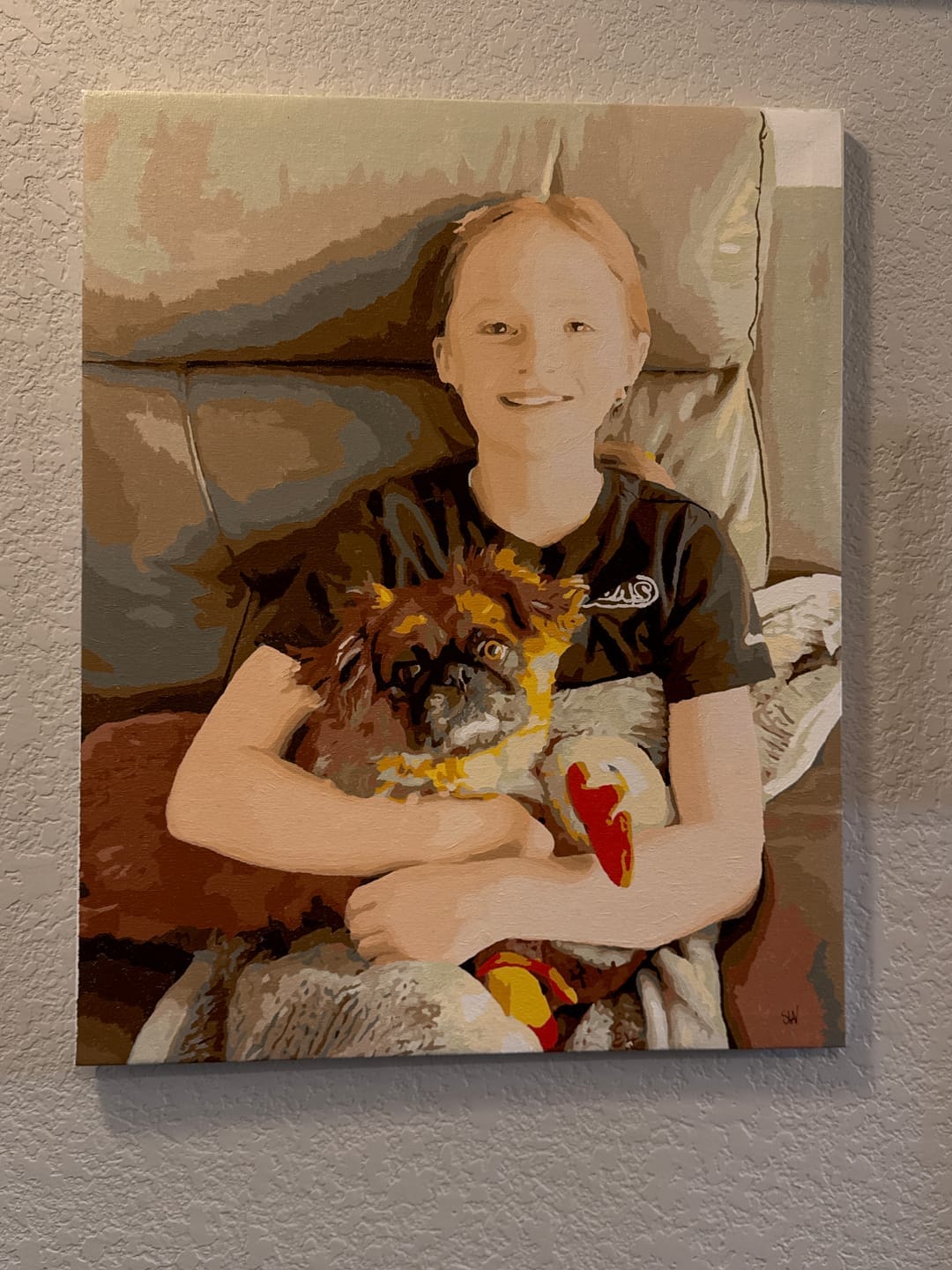 Customer photo review of Custom Paint by Numbers Kit
