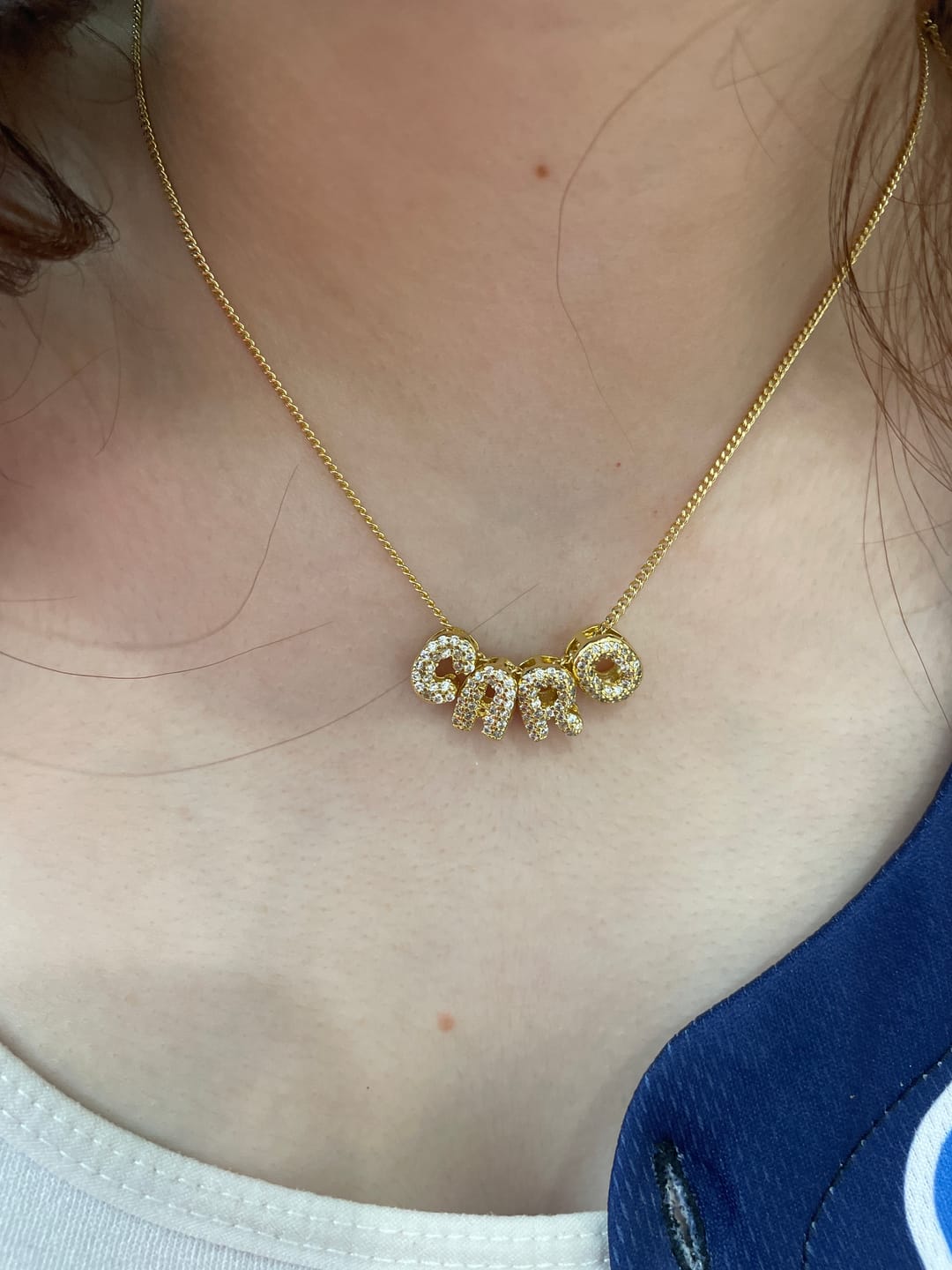 Customer photo review of Par Arete Colgante Con Perla 6 mm
