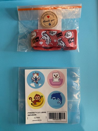 Customer photo review of Freestyle Libre 1 & 2 Stickers – La Belle et le Diabète