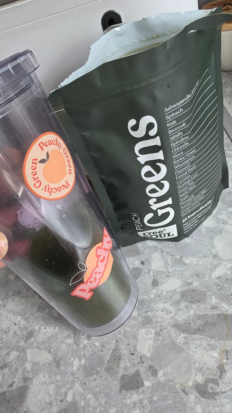 Customer photo review of Free Soul Greens Powder