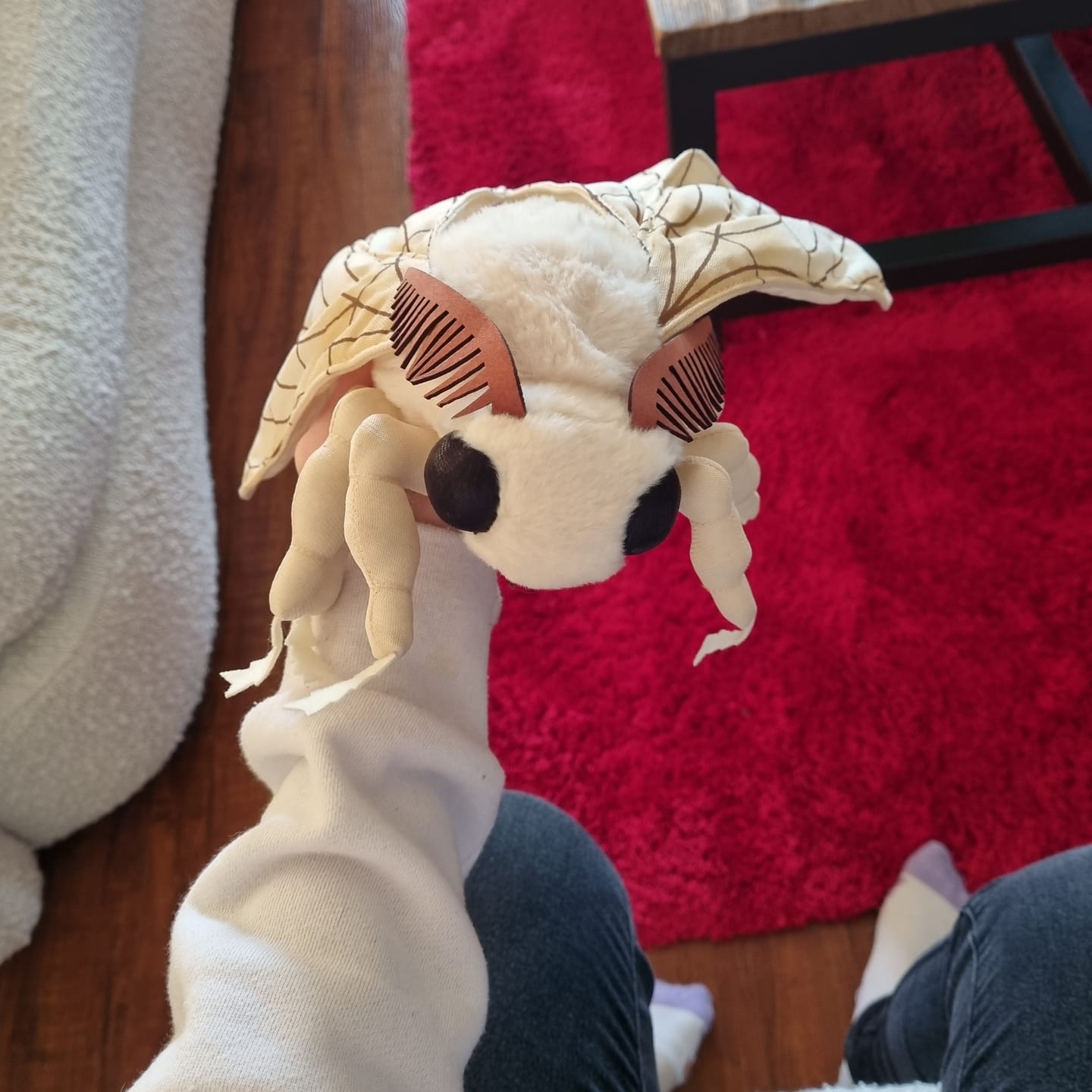 Customer photo review of Silk Moth Soft Stuffed Plush Toy