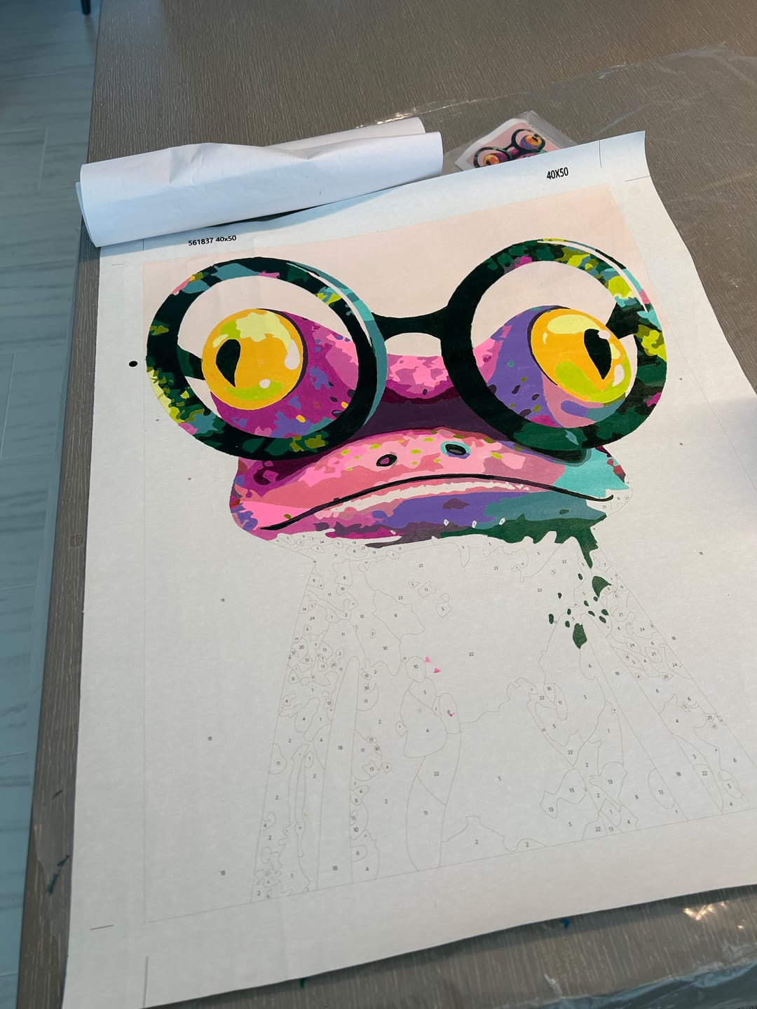 Customer photo review of Happy Frog | Paint by Numbers