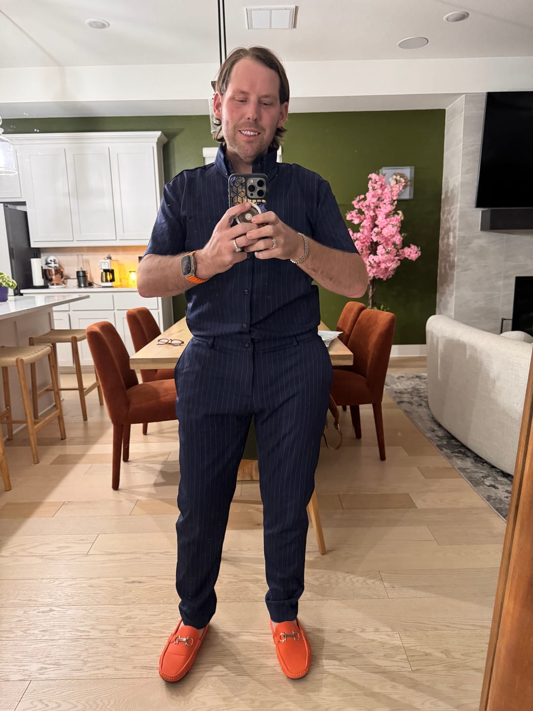 Customer photo review of Navy Chateaux Jumpsuit