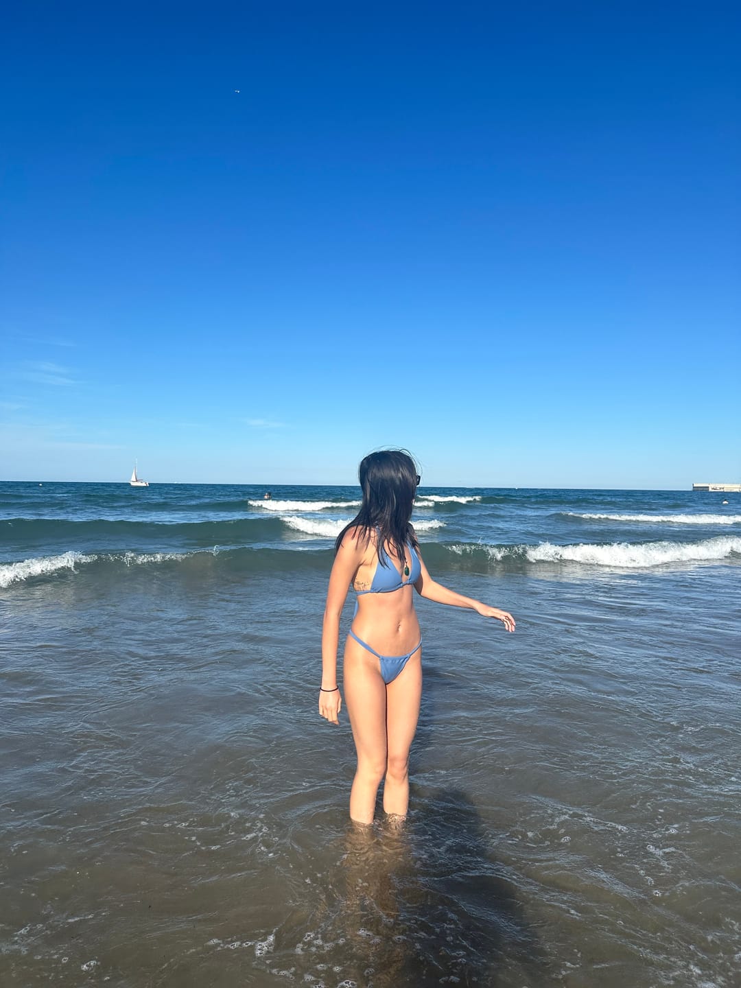 Customer photo review of Palma Top - Dusty Blue