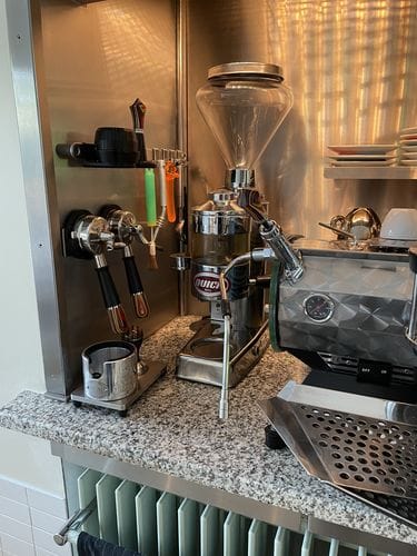 Customer photo review of Portafilter with a Double Spout for Espresso Machines