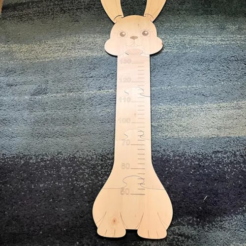 Customer photo review of Animals ruler growth chart 5 bundle laser cut svg file