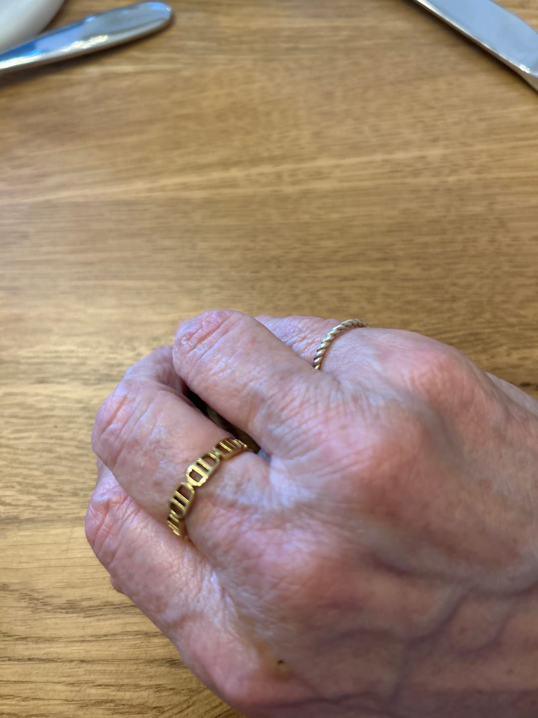 Customer photo review of Bezel Tennis Ring