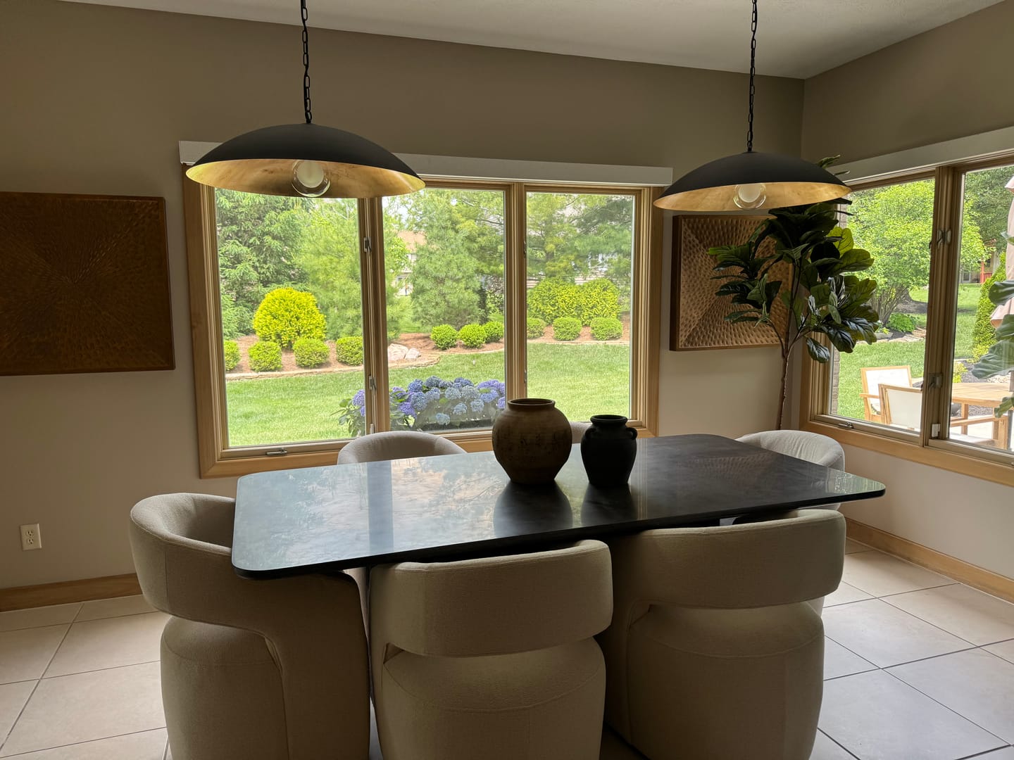 Customer photo review of Vintage Oversized Flat Dome Metal Pendant Light