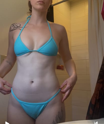 Customer photo review of 008 Micro Bikini Top - Sky Teal