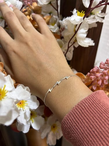 Customer photo review of Lightning Bolt Charm Bracelet