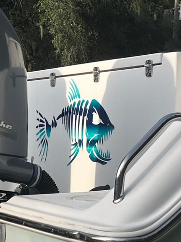 Customer photo review of Boat Logo Decal