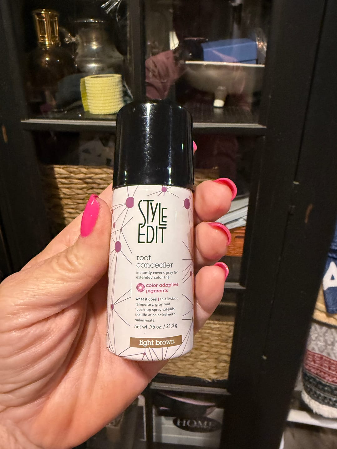 Customer photo review of Root Concealer Spray (Brunette)