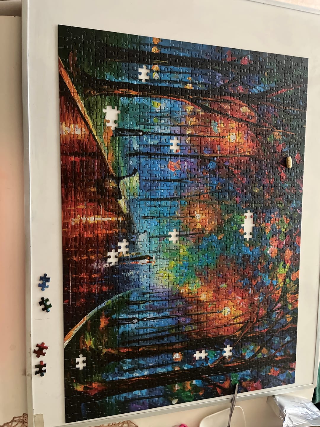 Customer photo review of Puzzle 1000 Piezas - Colorful Phoenix