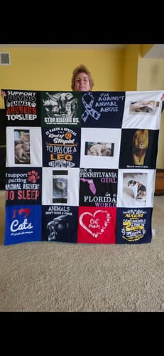 Customer photo review of Quilts for Large and XL T-Shirts