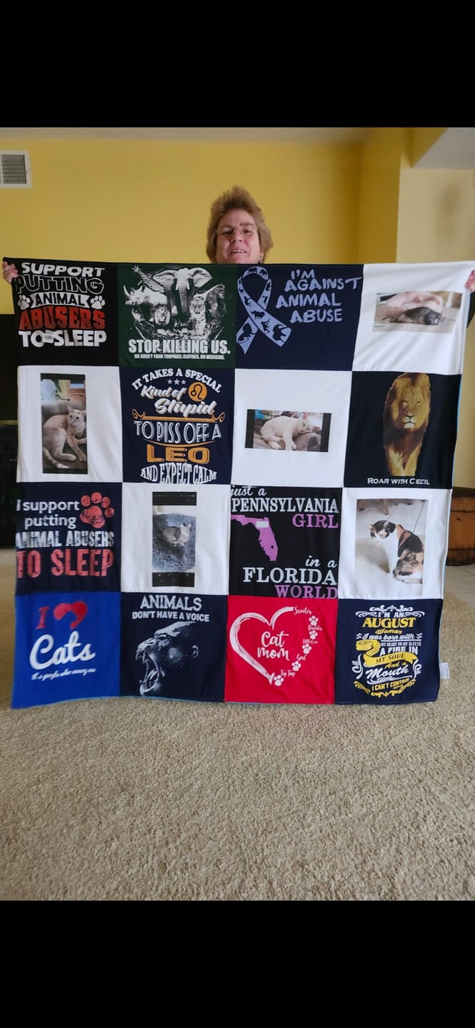 Customer photo review of Quilts for Large and XL T-Shirts