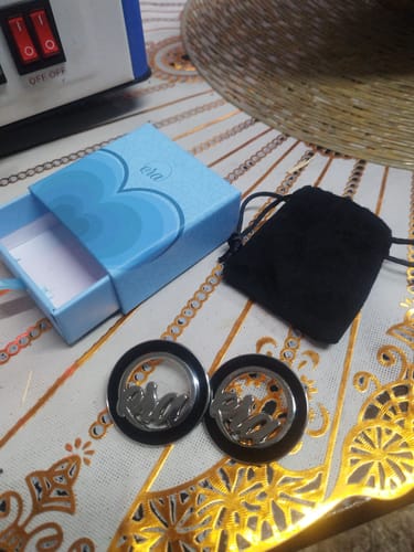 Customer photo review of Silver Diva Earrings