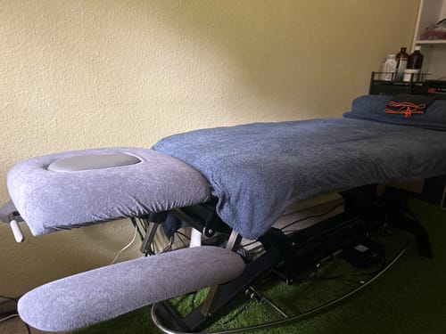 Customer photo review of Frottee Bezug für Therapieliegen Agila 4 Grau