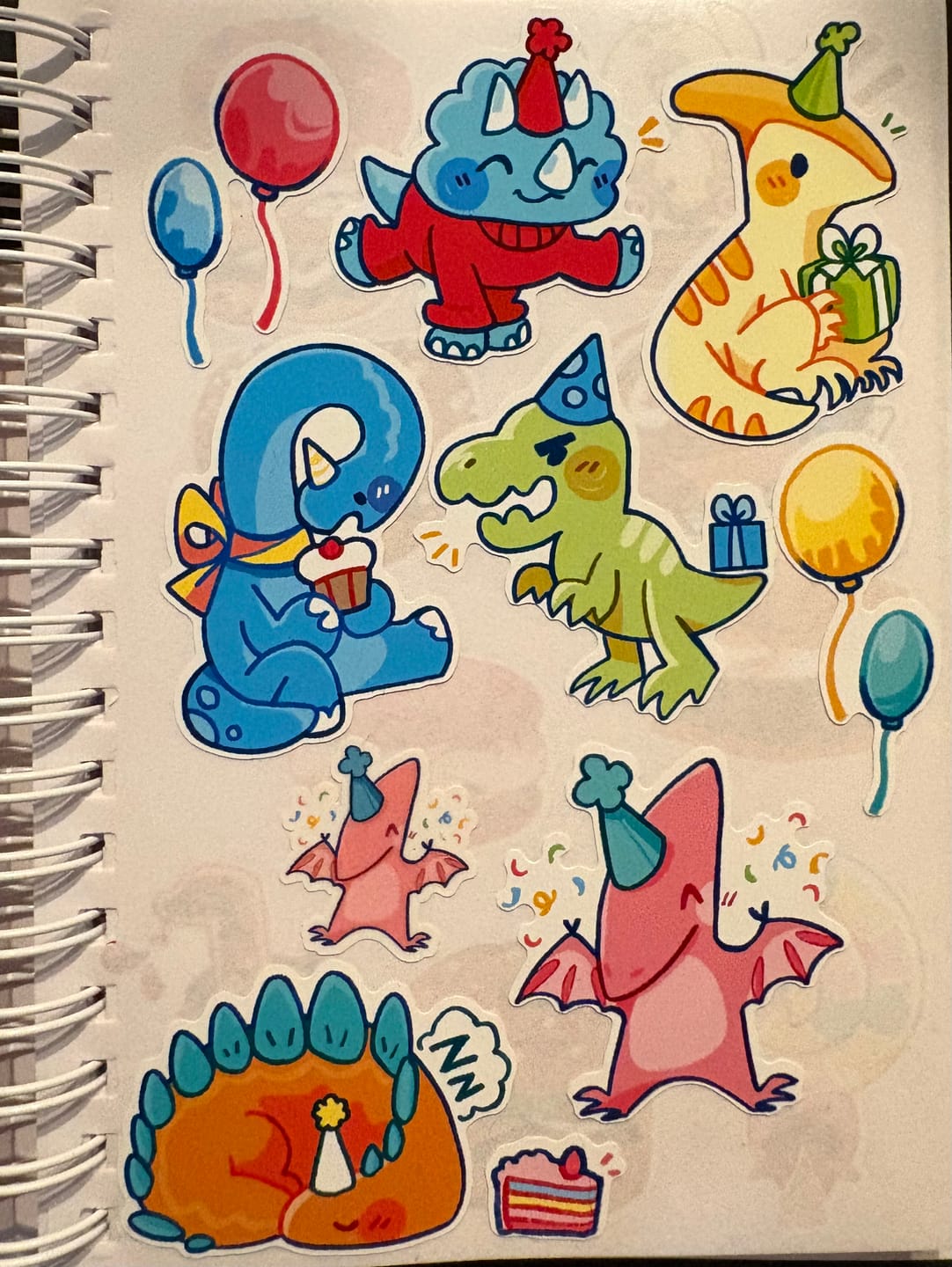 Customer photo review of Dino Party Sticker Sheet