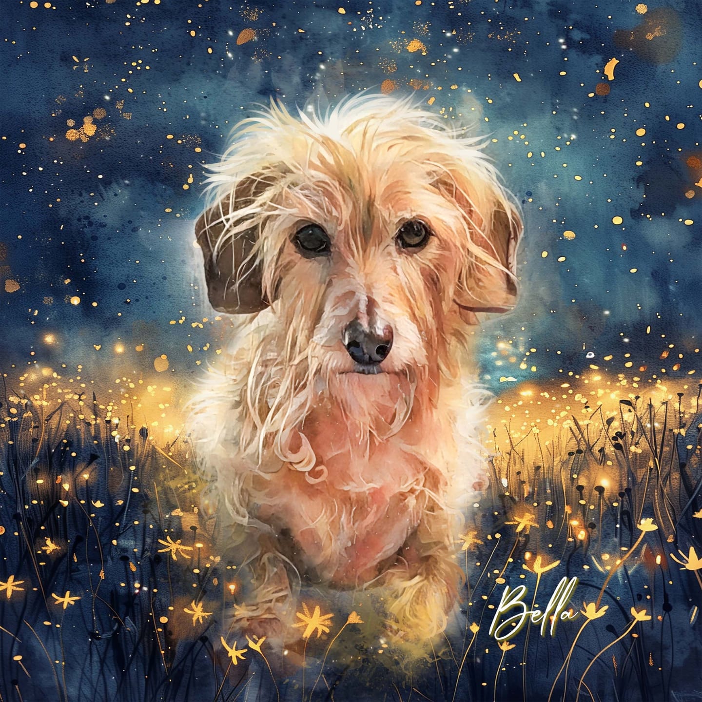 Customer photo review of Custom Watercolor Pet Portrait – Contemporary Neutral Style (CN)