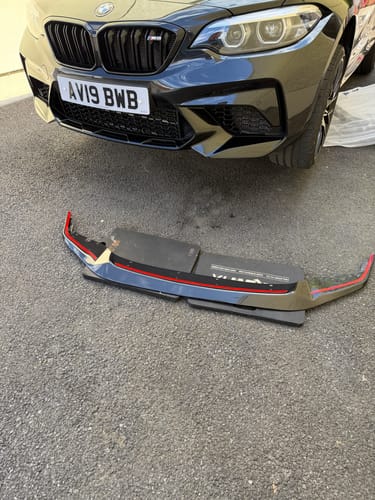 Customer photo review of MHC+ BMW M2 Competition S55 GT Style Front Splitter In Gloss Pre Preg Carbon Fibre (F87C)