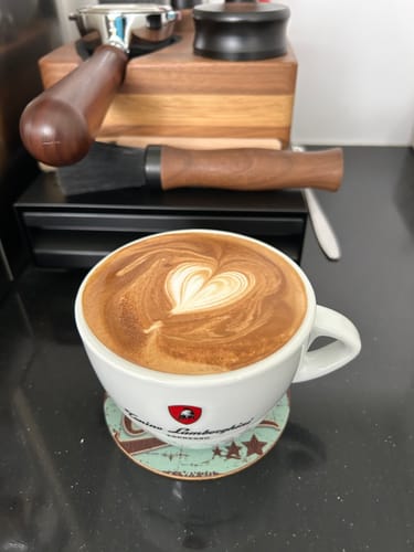 Customer photo review of Italian Coffee Cup and Saucer - White Collection