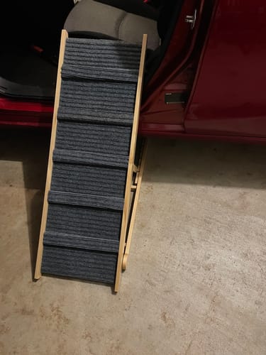 Customer photo review of Pawz Premium Wooden Dog Ramp - Adjustable Height