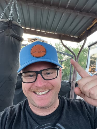 Customer photo review of Premium Custom Leather Patch Hats (Wholesale)