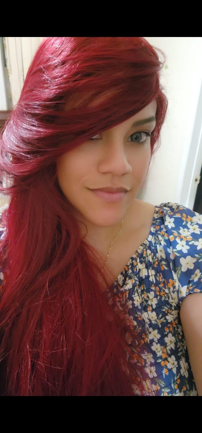 Customer photo review of Citha Hazel Brown Prescription Colored Contact Lenses