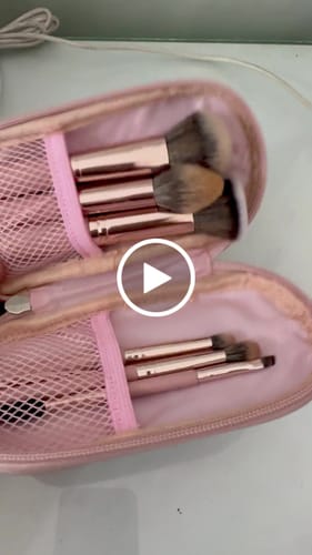 Customer video review of KIT DE BROCHAS PINK TRAVEL X6