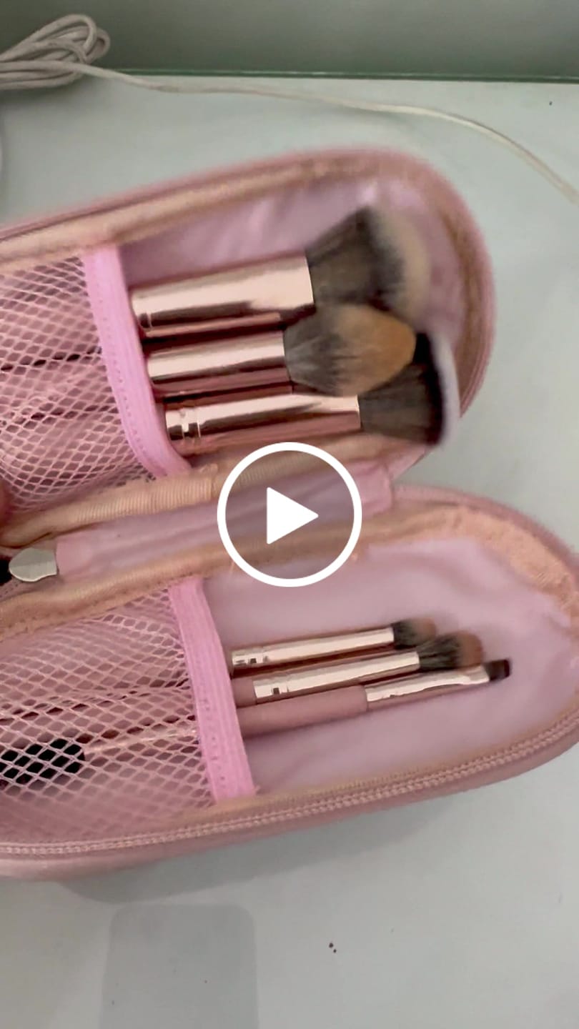 Customer video review of KIT DE BROCHAS PINK TRAVEL X6
