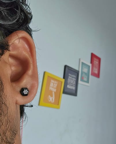 Customer photo review of Black Rhodium Adam Stud For Him