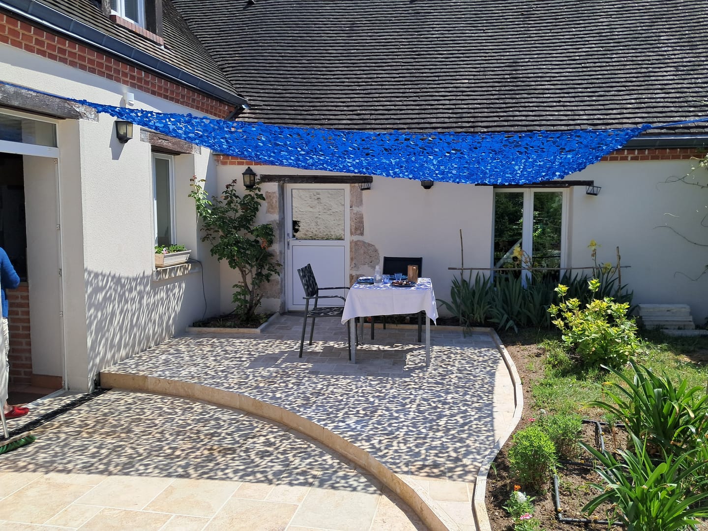 Customer photo review of Filet de camouflage renforcé bleu