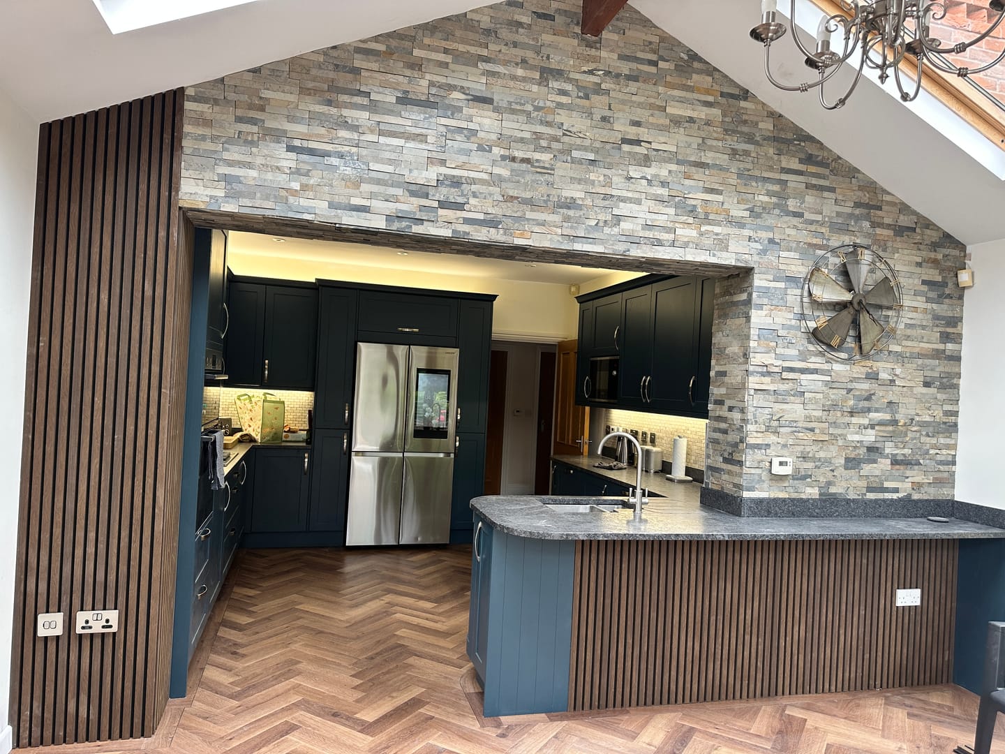 Customer photo review of Wooden Wall Panel | Smoked Oak | Premium 3-sided Wood Veneer