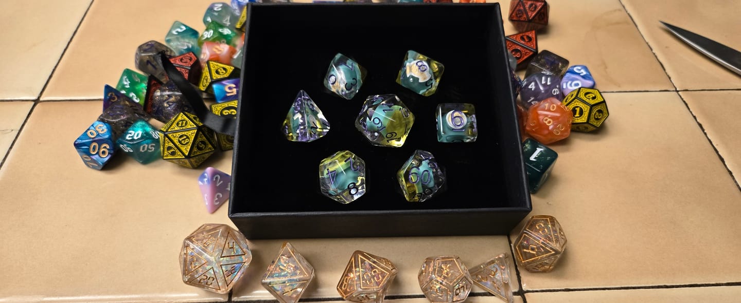 Customer photo review of Mystery Dice Set Subscription