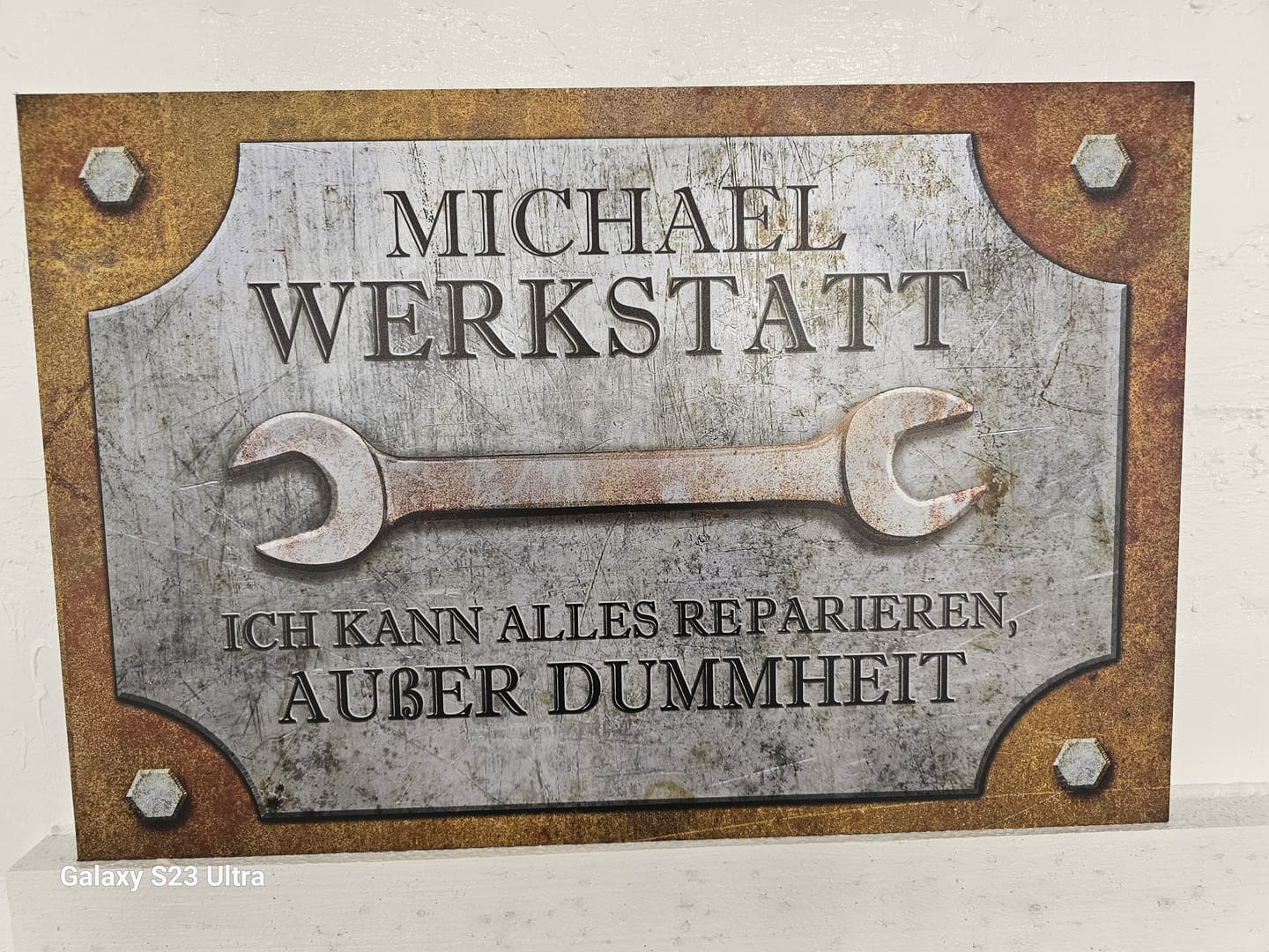Customer photo review of Für Bastler - Heimwerker-Türschild
