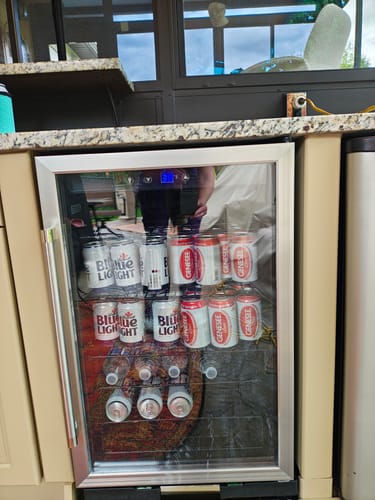 Customer photo review of 4.4/3.2/2.6 Cu.Ft Beverage Refrigerator Cooler, Reversible door
