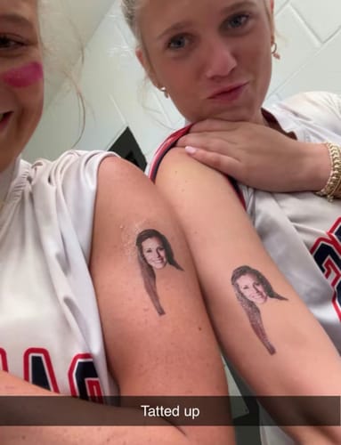 Customer photo review of Custom Photo Face Temporary Tattoo