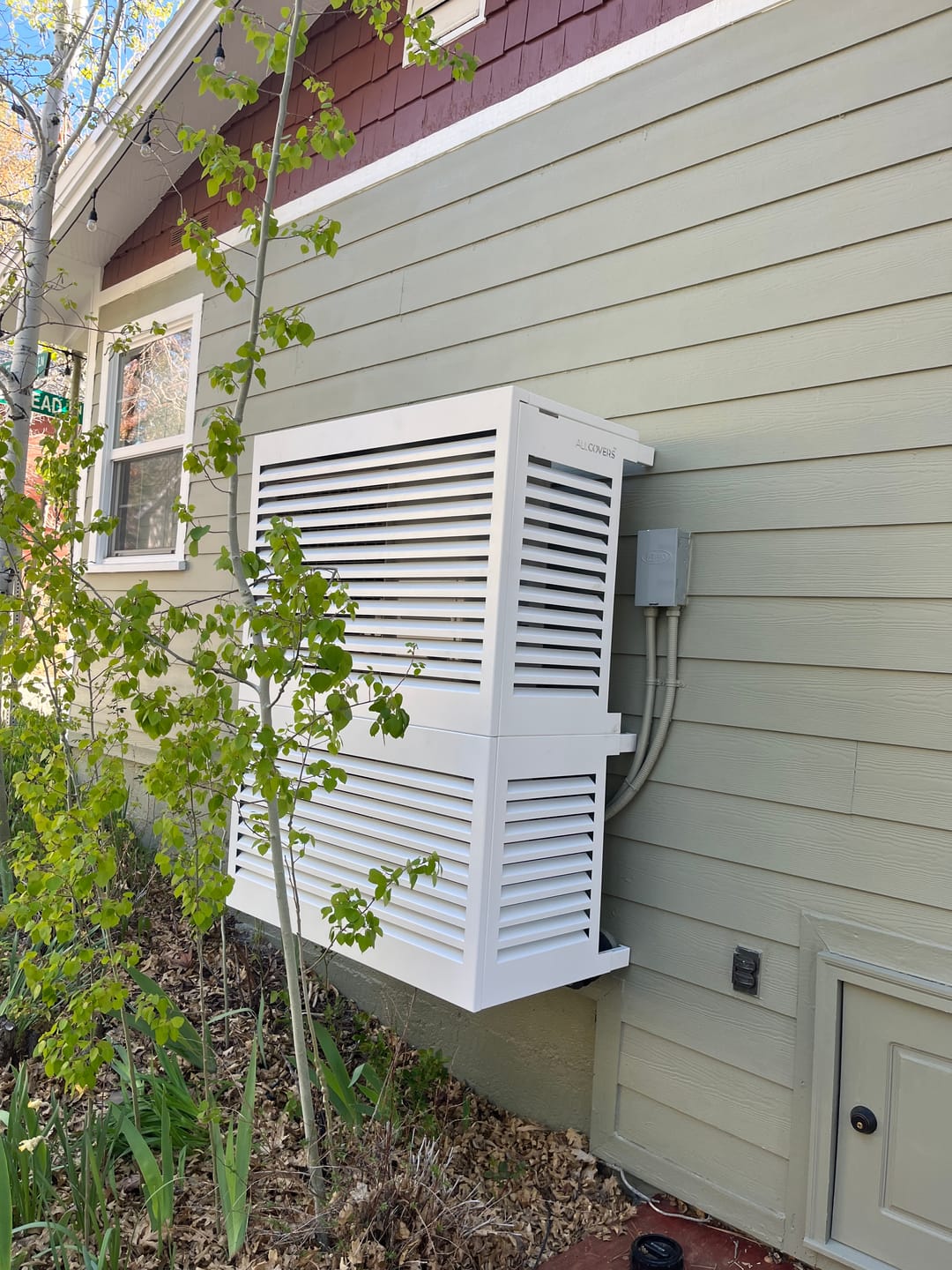 Customer photo review of Mini-Split AC Cover - White