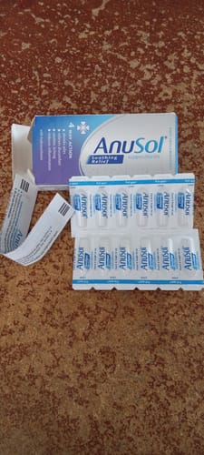 Customer photo review of Anusol Soothing Relief Suppositories 12 Suppositories