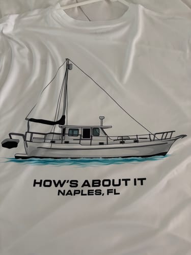 Customer photo review of Dri-Fit Custom Boat Shirts - Long Sleeve