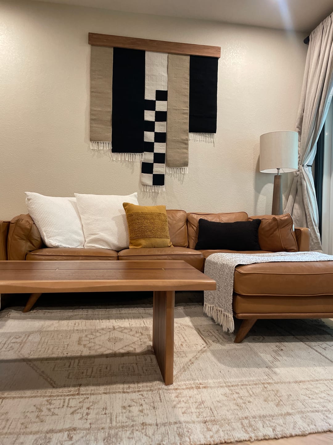 Customer photo review of Noir Checkered Wall Hanging