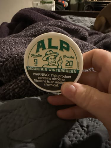 Customer photo review of Mountain Wintergreen Nicotine Pouches